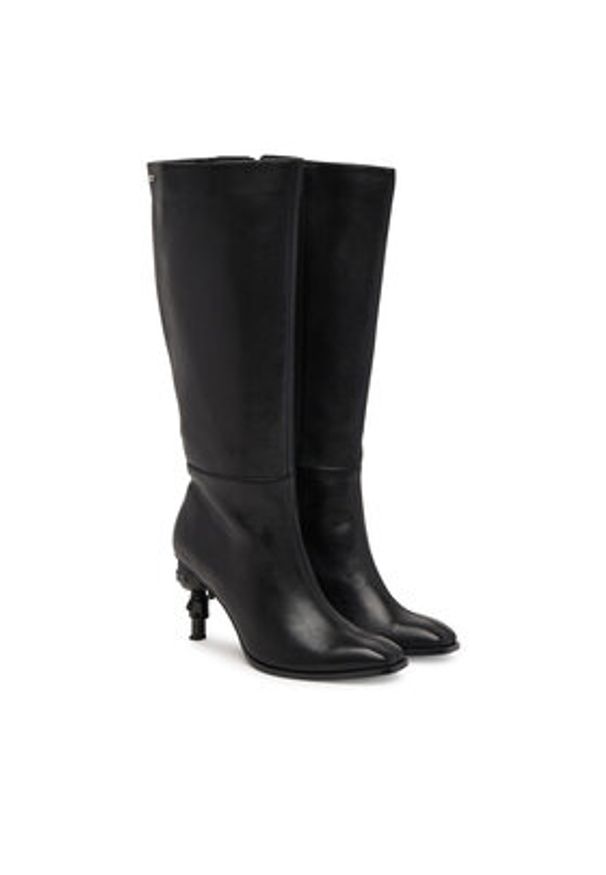 Karl Lagerfeld - KARL LAGERFELD Kozaki KL39175 Czarny. Kolor: czarny. Materiał: skóra