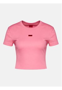 Hugo T-Shirt Deluisa_1 50508636 Różowy Slim Fit. Kolor: różowy. Materiał: bawełna #4