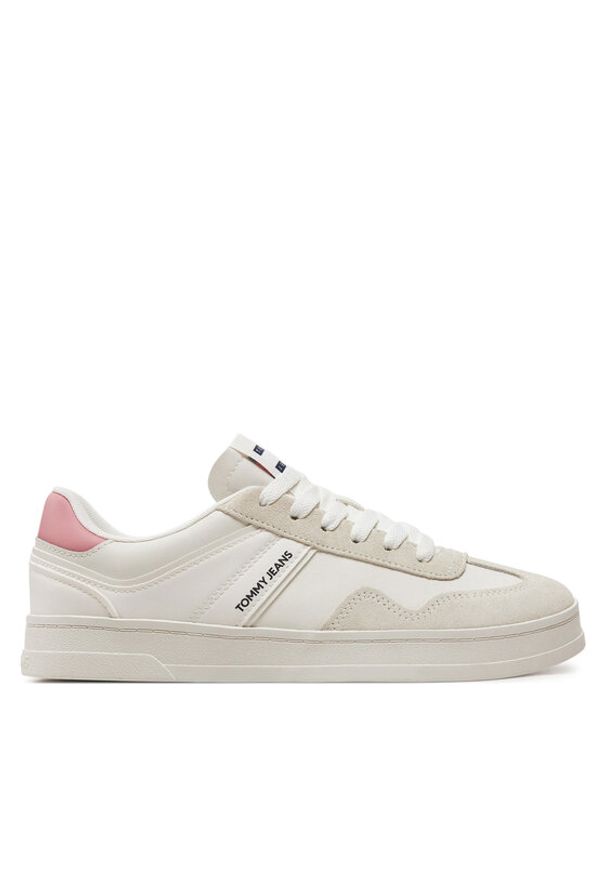 Tommy Jeans Sneakersy Tjw Court Sneaker EN0EN02552 Écru. Materiał: skóra, zamsz