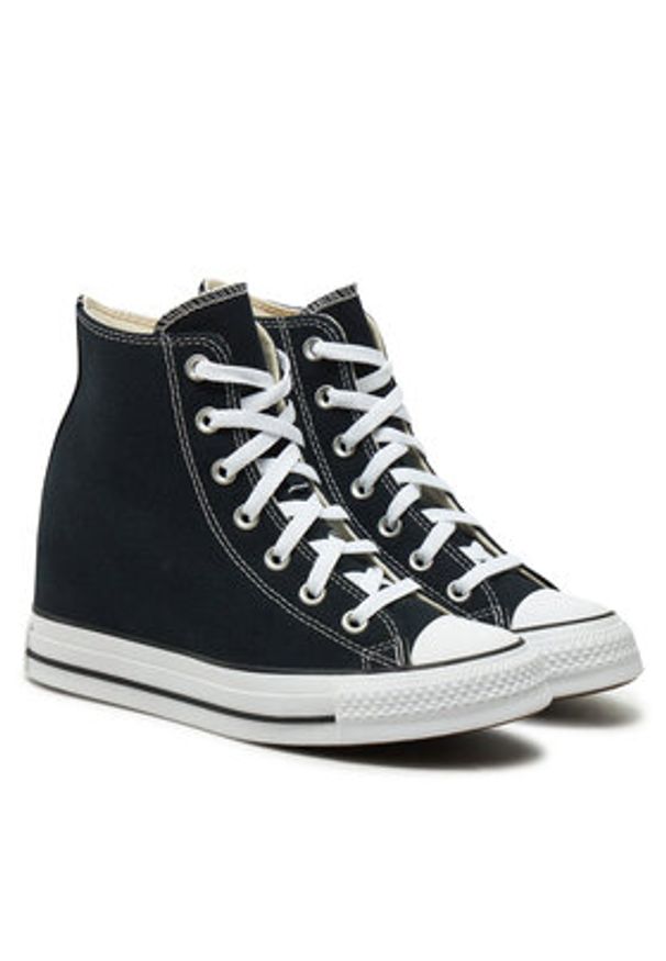 Converse Trampki Chuck Taylor All Star Wedge Platform A11909C Czarny. Kolor: czarny. Materiał: materiał. Obcas: na platformie
