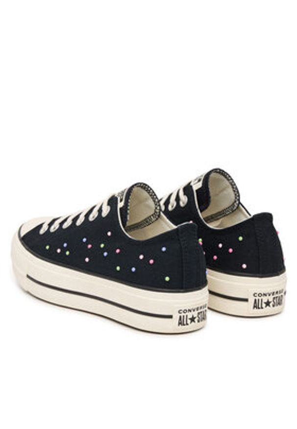 Converse Trampki Chuck Taylor All Star Lift Platform Mini Studs A19141C Czarny. Kolor: czarny. Materiał: materiał. Obcas: na platformie