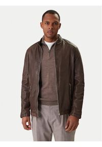 Milestone Kurtka skórzana Oliverio 611099 60770 Brązowy Regular Fit. Kolor: brązowy. Materiał: skóra #1