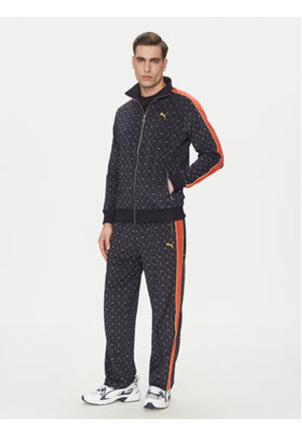 Puma Bluza Road To Unity T7 629595 Granatowy Regular Fit. Kolor: niebieski. Materiał: syntetyk