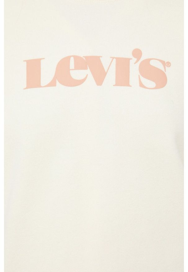 Levi's® - Levi's Bluza bawełniana damska kolor żółty z nadrukiem. Okazja: na spotkanie biznesowe, na co dzień. Kolor: żółty. Materiał: bawełna. Długość rękawa: długi rękaw. Długość: długie. Wzór: nadruk. Styl: biznesowy, casual