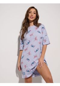 Sinsay - Koszula nocna ze wzorkiem Lilo & Stitch - błękitny. Kolor: niebieski