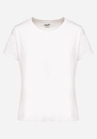 Born2be - Biały T-shirt z Bawełny w Klasycznym Stylu Venamia. Kolor: biały. Materiał: bawełna. Styl: klasyczny #5