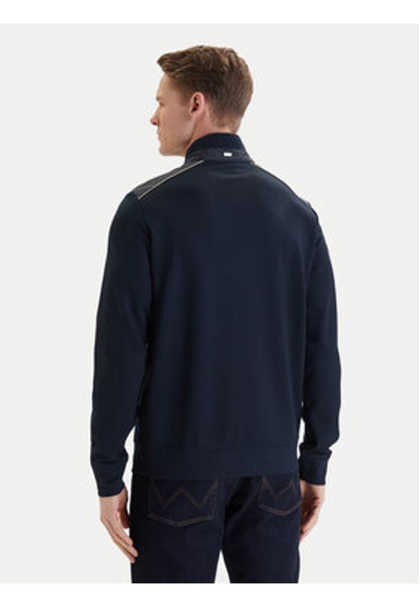 Bugatti Sweter 8550-15123E Granatowy Regular Fit. Kolor: niebieski. Materiał: wiskoza