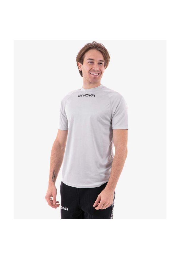 Koszulka Sportowa Givova Microforata 4XL - Oddychająca i Lekka. Kolor: szary. Materiał: poliester. Sport: piłka nożna