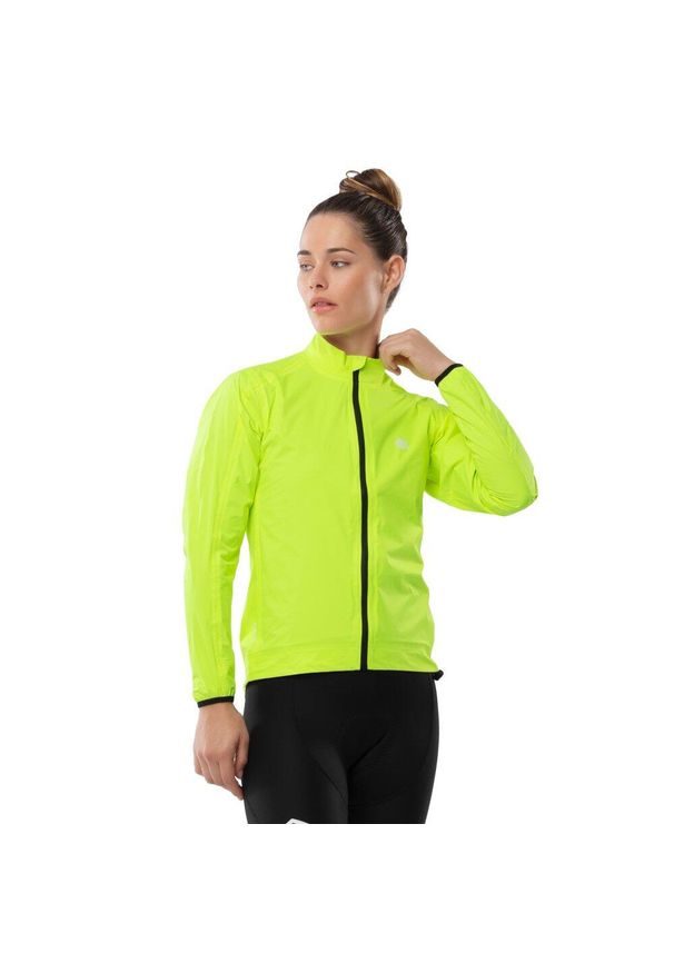SIROKO - Kurtka przeciwdeszczowa rowerowa damska J2 Turini Neon. Kolor: żółty. Materiał: nylon