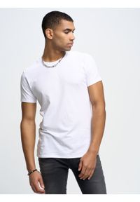 Big-Star - Koszulka męska bawełniana biała Basic 101. Kolor: biały. Materiał: bawełna. Wzór: gładki. Styl: klasyczny #5