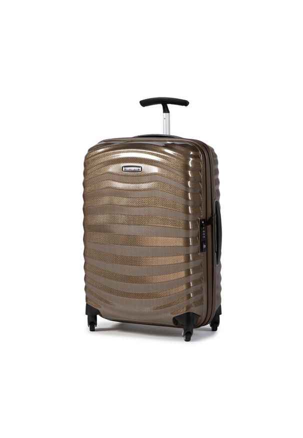 Samsonite Walizka kabinowa Lite-Shock 62764-1775-1HUU Brązowy. Kolor: brązowy