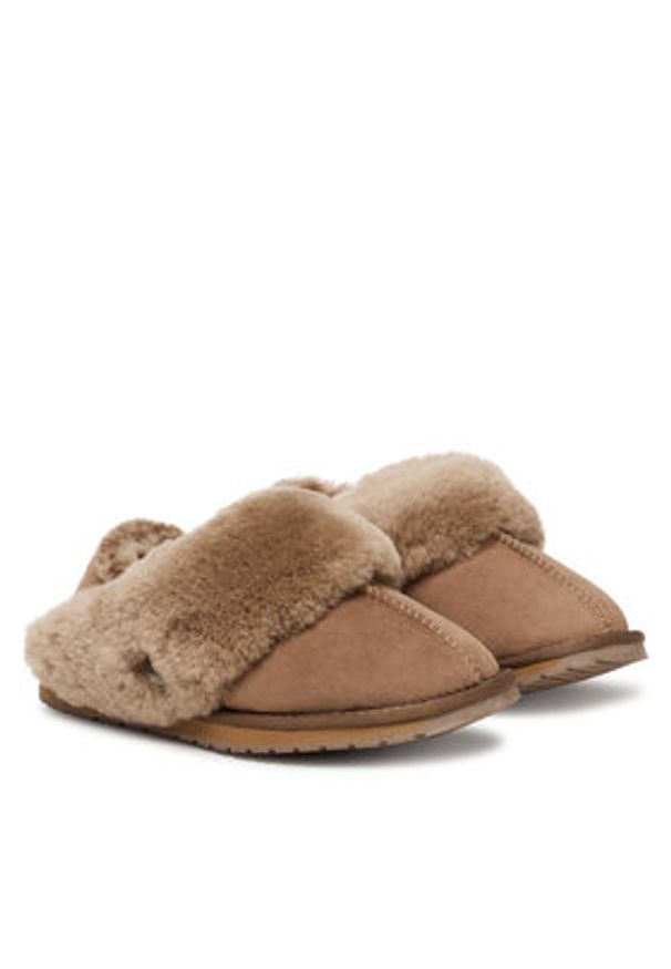 EMU Australia Kapcie Platinum Balzary WP1188 Beżowy. Kolor: beżowy. Materiał: skóra