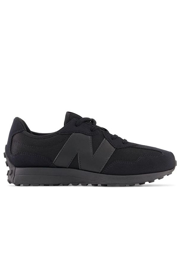 Buty New Balance GS327CTB - czarne. Okazja: na co dzień. Kolor: czarny. Materiał: materiał, guma, syntetyk. Szerokość cholewki: normalna. Sezon: lato