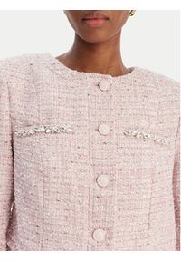 Guess Marynarka W6RL54 WJ632 Różowy Regular Fit. Kolor: różowy. Materiał: syntetyk #4