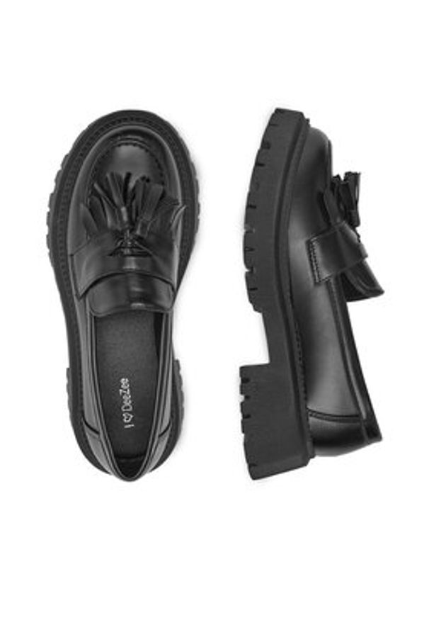 DeeZee Loafersy S670-21 Czarny. Kolor: czarny. Materiał: materiał