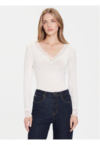 Vero Moda Bluzka Skye 10339843 Biały Slim Fit. Kolor: biały