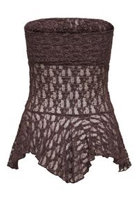 only - ONLY Top Aya 15375823 Brązowy ciemny Slim Fit. Kolor: brązowy. Materiał: syntetyk #8