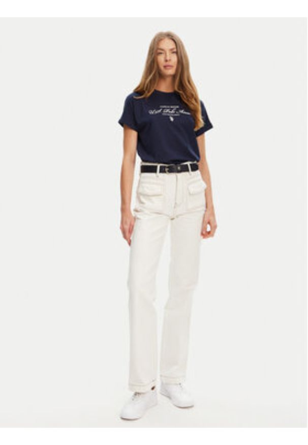 U.S. Polo Assn. T-Shirt WUP1363 Granatowy Regular Fit. Typ kołnierza: polo. Kolor: niebieski. Materiał: bawełna