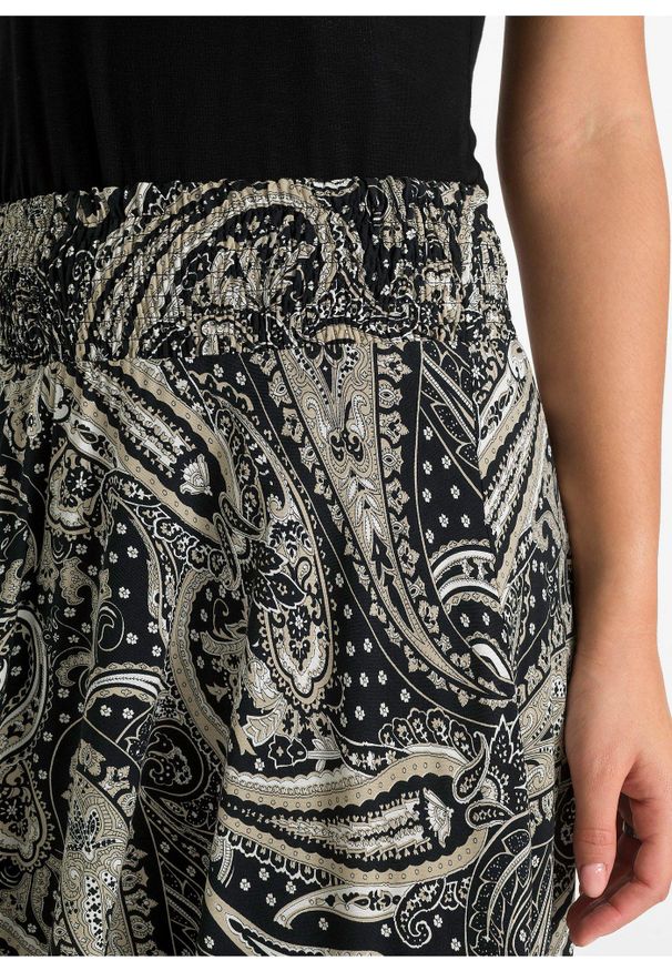 bonprix - Spódnica midi z czystej wiskozy. Kolor: czarny. Materiał: wiskoza. Długość: długie