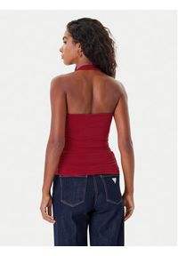 Guess Top W5YP28 KACM2 Czerwony Regular Fit. Kolor: czerwony #3