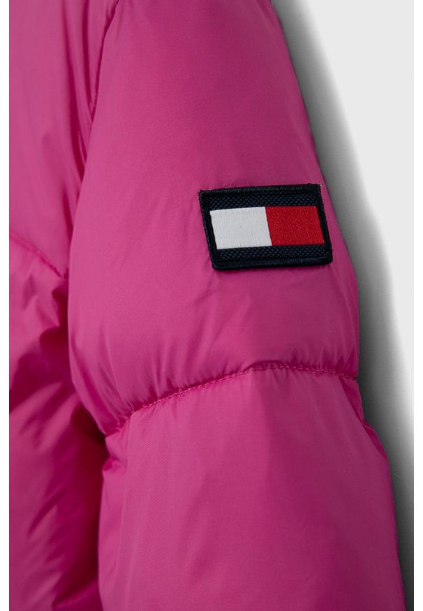 TOMMY HILFIGER - Tommy Hilfiger Kurtka dziecięca kolor różowy. Okazja: na co dzień. Kolor: różowy. Styl: casual