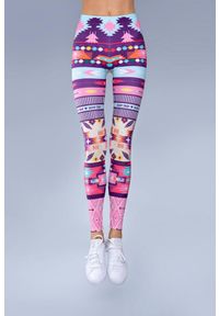 Legginsy sportowe damskie DEEP TRIP Lukier. Kolor: wielokolorowy