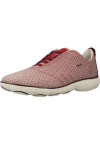 Tenisówki Geox Model D Nebula Kolor Czerwony. Kolor: czerwony. Materiał: tkanina, skóra