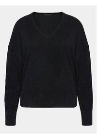 Sisley Sweter 1044M400T Czarny Regular Fit. Kolor: czarny. Materiał: wełna