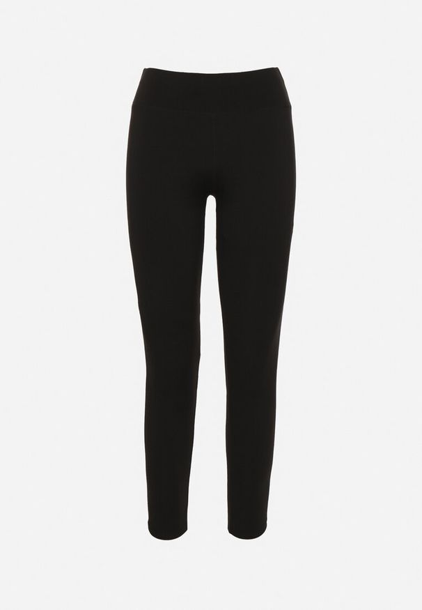 Born2be - Czarne Legginsy z Ozdobnymi Lampasami Janiaima. Okazja: na co dzień. Kolor: czarny. Styl: casual
