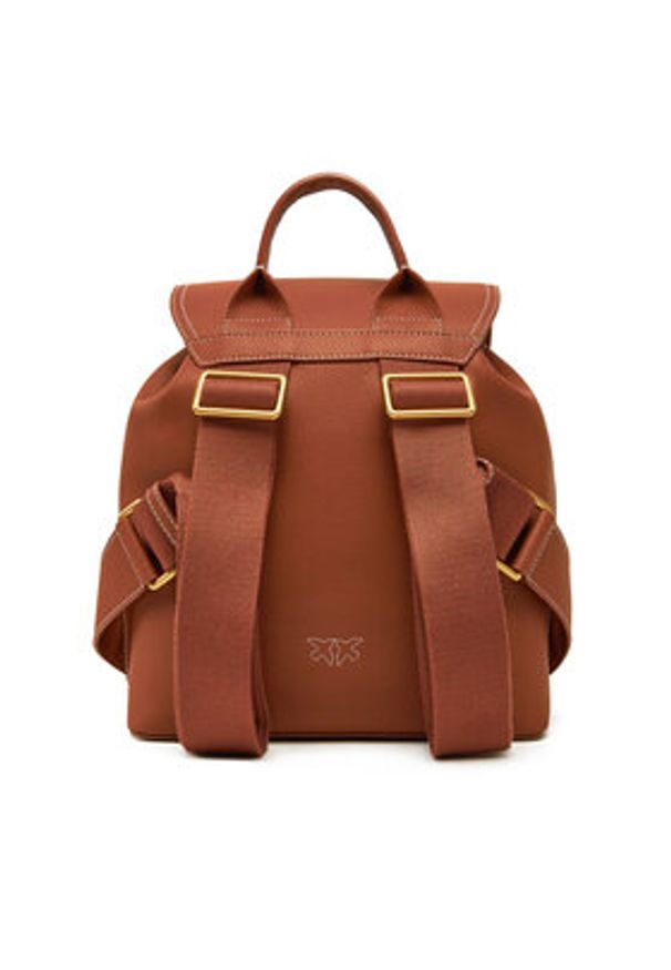 Pinko - PINKO Plecak Carrie Backpack PE 25 PLTT 104351 A1LF Brązowy. Kolor: brązowy. Materiał: skóra