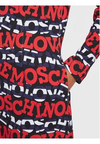 Love Moschino - LOVE MOSCHINO Sukienka dzianinowa W5D0500M 4433 Czarny Regular Fit. Kolor: czarny. Materiał: bawełna, dzianina #4