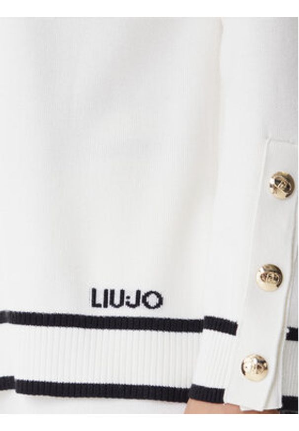 Liu Jo Sport Sweter TF5229 MS59L Écru Regular Fit. Materiał: syntetyk. Styl: sportowy