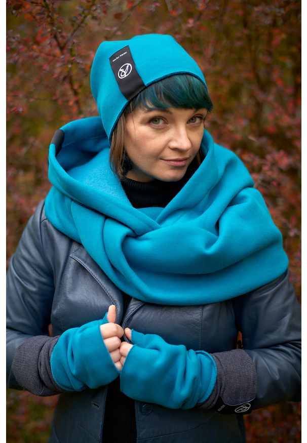 Hultaj Polski - Czapka Hultajka Turkus. Materiał: tkanina, dzianina, dresówka, bawełna, elastan. Styl: klasyczny