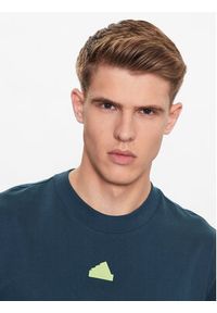Adidas - adidas T-Shirt IN1614 Turkusowy Loose Fit. Kolor: turkusowy. Materiał: bawełna #3