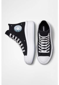 Converse trampki Chuck Taylor All Star Move damskie kolor czarny A02896C. Zapięcie: sznurówki. Kolor: czarny. Materiał: guma. Obcas: na platformie. Styl: klasyczny #4