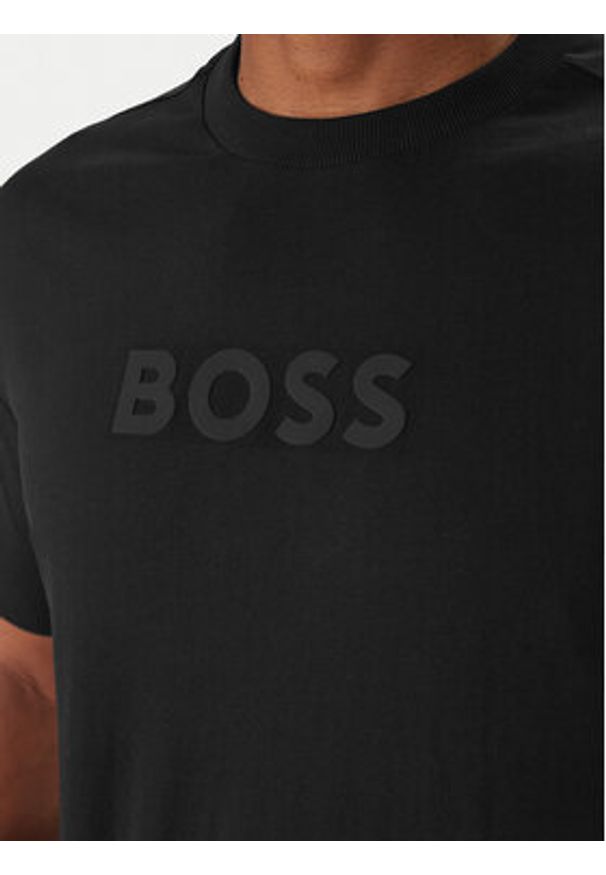 BOSS T-Shirt Logo 50553652 Czarny Regular Fit. Kolor: czarny. Materiał: bawełna