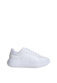 Adidas - Buty Grand Court Platform. Kolor: biały. Materiał: skóra. Obcas: na platformie. Sport: fitness, tenis #1