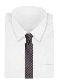 Krawat Alties (7 cm) - Drobny Wzór Geometryczny. Kolor: wielokolorowy. Materiał: tkanina. Wzór: geometria. Styl: wizytowy, elegancki #2