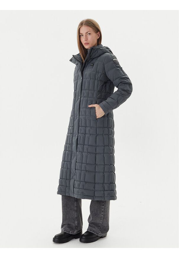 Blauer Płaszcz zimowy Impermeabile 25WBLDK03230 Szary Regular Fit. Kolor: szary. Materiał: syntetyk. Sezon: zima