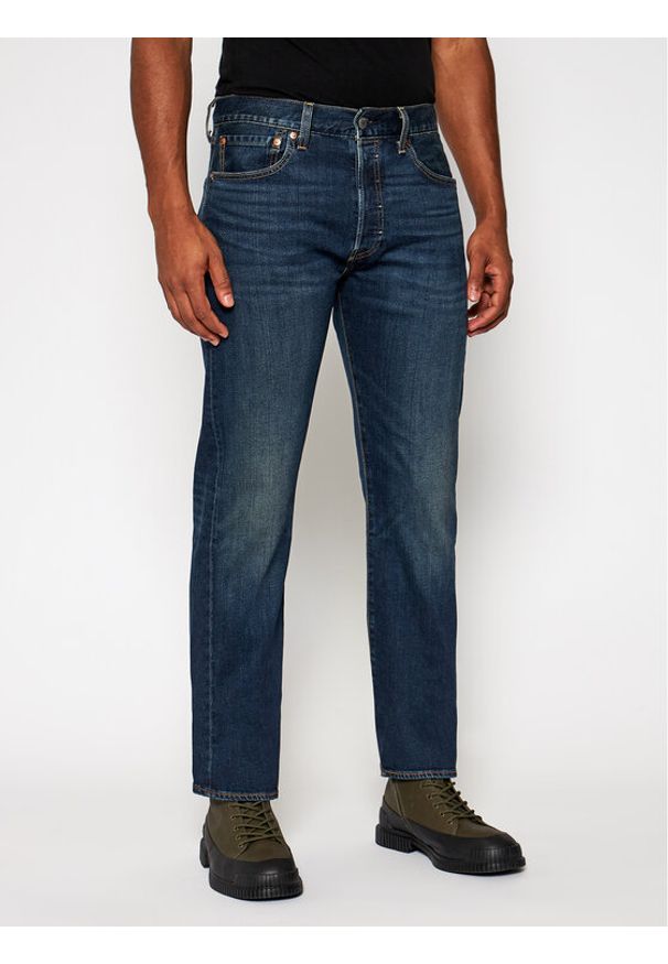 Levi's® Jeansy 501® 00501-3061 Granatowy Original Fit. Kolor: niebieski