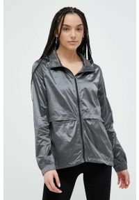 4f - 4F kurtka do biegania kolor srebrny. Typ kołnierza: kaptur. Kolor: srebrny. Materiał: materiał #1