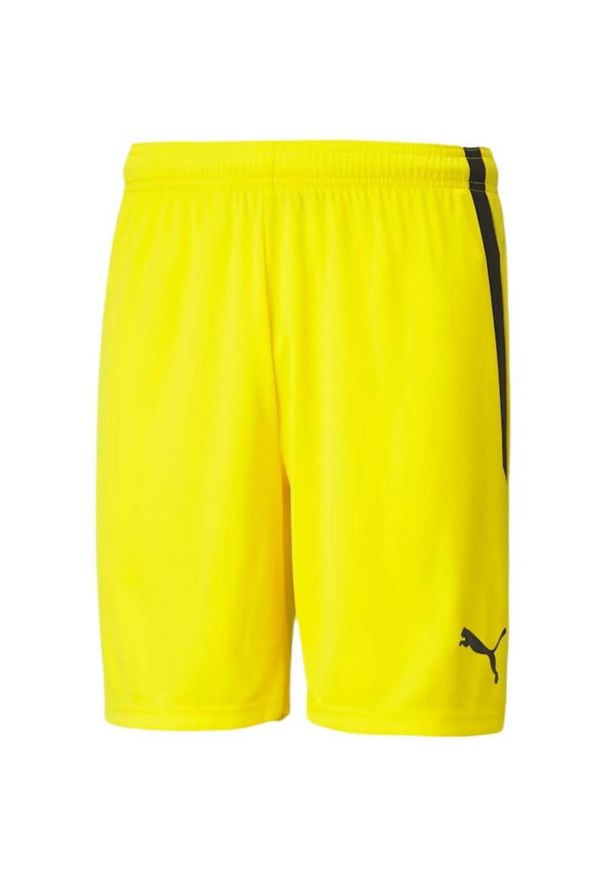 Puma - Męskie Spodenki TeamLIGA. Kolor: żółty. Sport: turystyka piesza