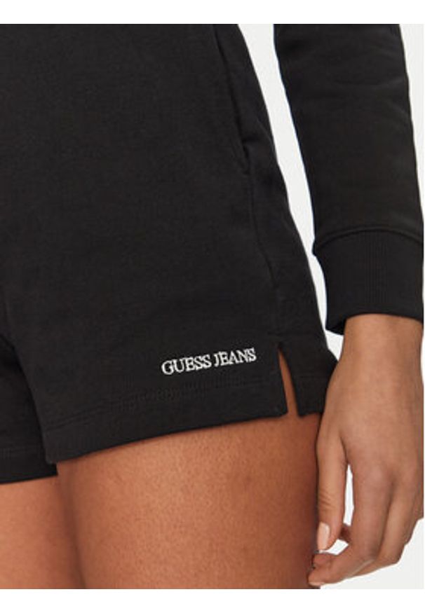 Guess Jeans Szorty sportowe W5GD0O K68I4 Czarny Relaxed Fit. Kolor: czarny. Materiał: bawełna