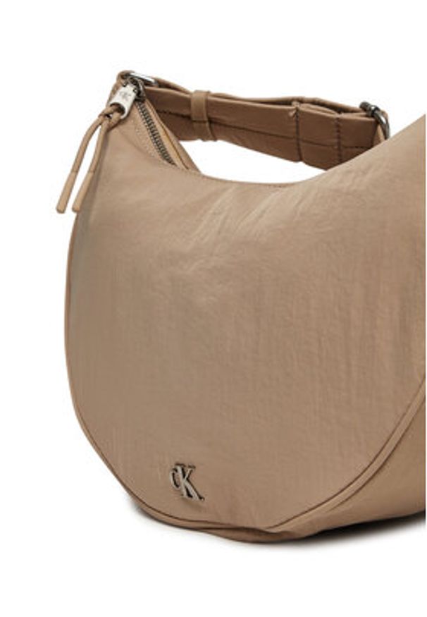 Calvin Klein Jeans Torebka Luna Nylon Sling Bag LV04K3095G Beżowy. Kolor: beżowy