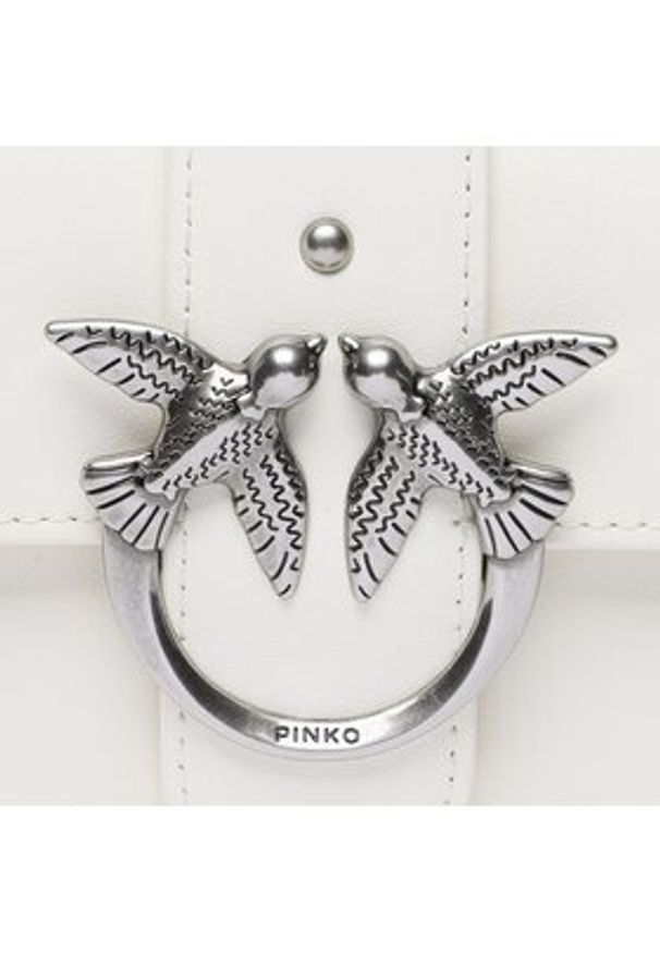 Pinko Torebka Love One Pocket C PE 23 PLTT 100061 A0F1 Biały. Kolor: biały. Materiał: skórzane
