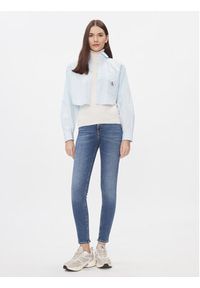 Calvin Klein Jeans Koszula J20J222614 Niebieski Cropped Fit. Kolor: niebieski. Materiał: bawełna