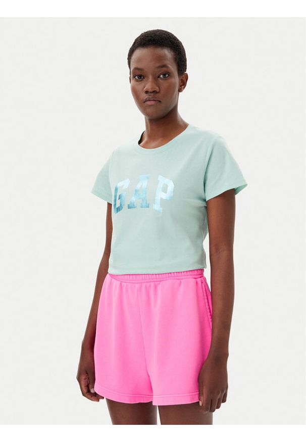 GAP - Gap T-Shirt 729555-13 Zielony Regular Fit. Kolor: zielony. Materiał: bawełna