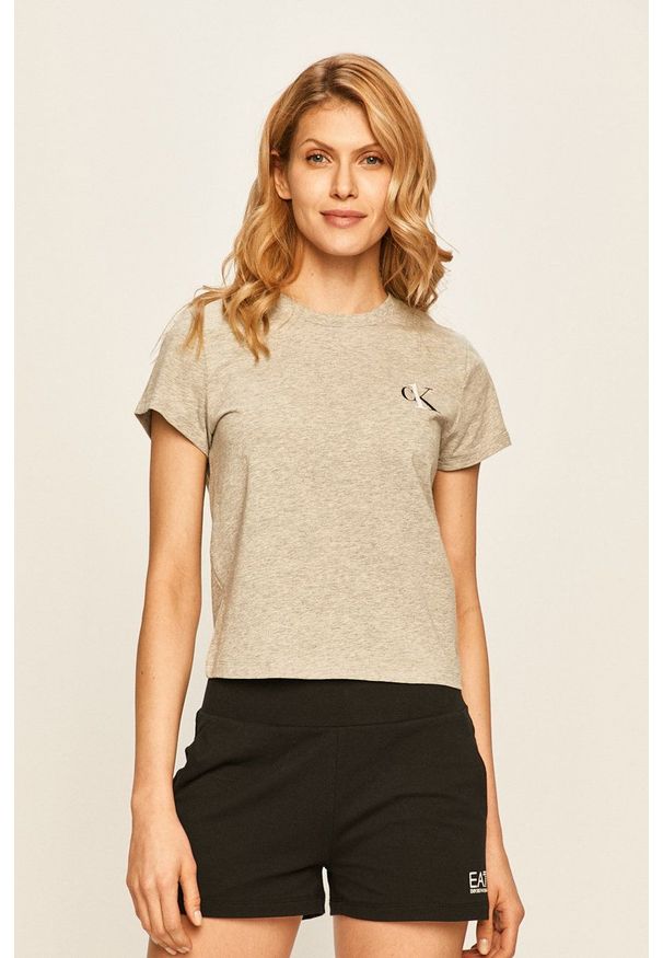 Calvin Klein Underwear - T-shirt CK One. Okazja: na co dzień. Kolor: szary. Materiał: dzianina. Styl: casual