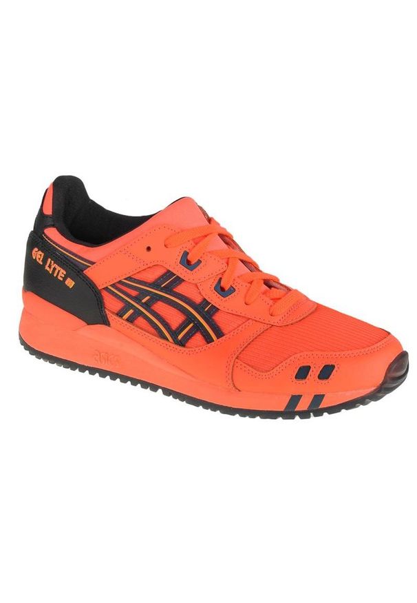 Buty Asics Gel-Lyte Iii Og M 1201A052-700 czarne pomarańczowe. Okazja: na co dzień. Kolor: czarny, wielokolorowy, pomarańczowy. Materiał: syntetyk. Szerokość cholewki: normalna. Model: Asics Gel Lyte