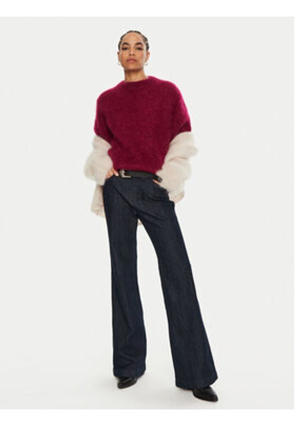 Dixie Sweter M277K008A Bordowy Relaxed Fit. Kolor: czerwony. Materiał: syntetyk